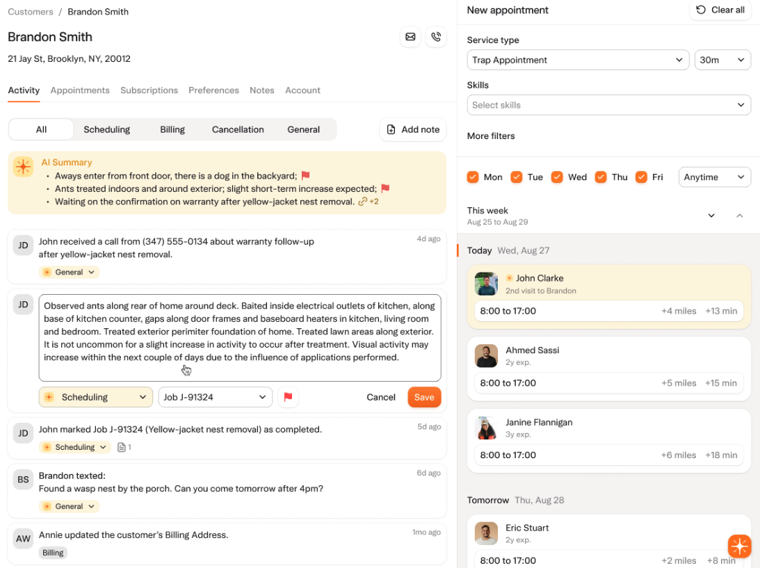 Customer Management in Solea