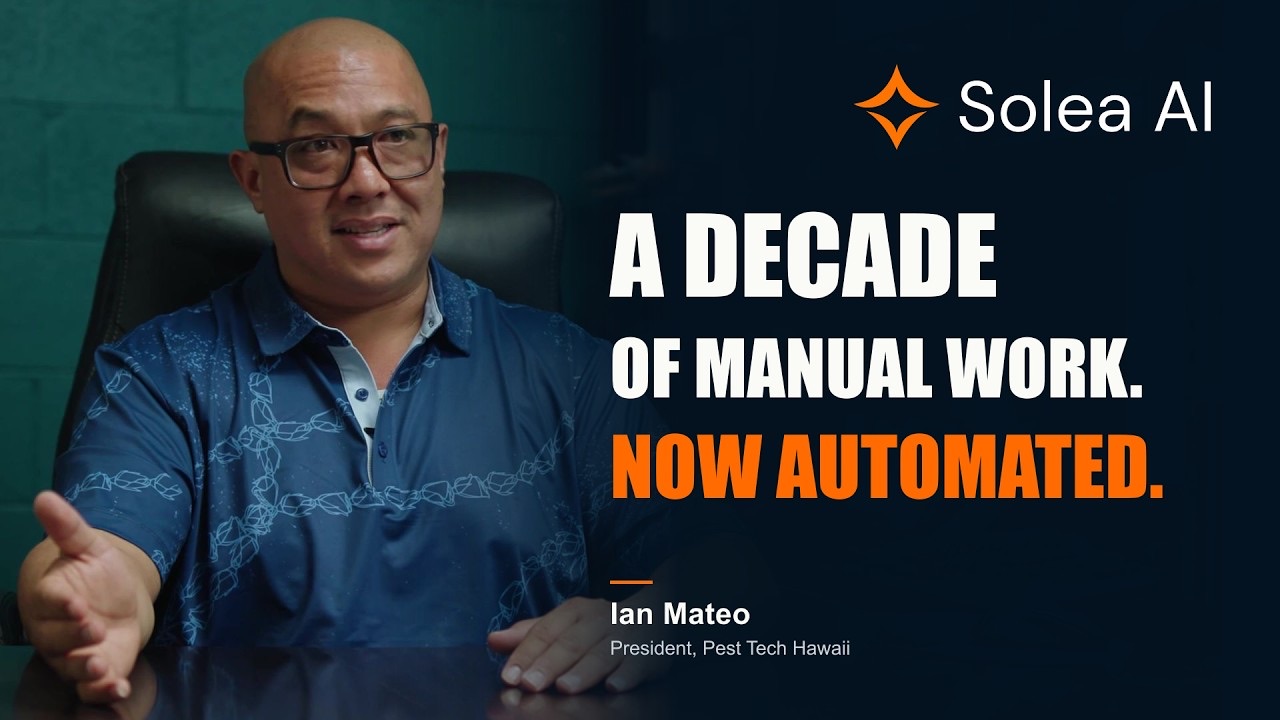 Ian Mateo, President of Pest Tech Hawaii — “A decade of manual work. Now automated.”