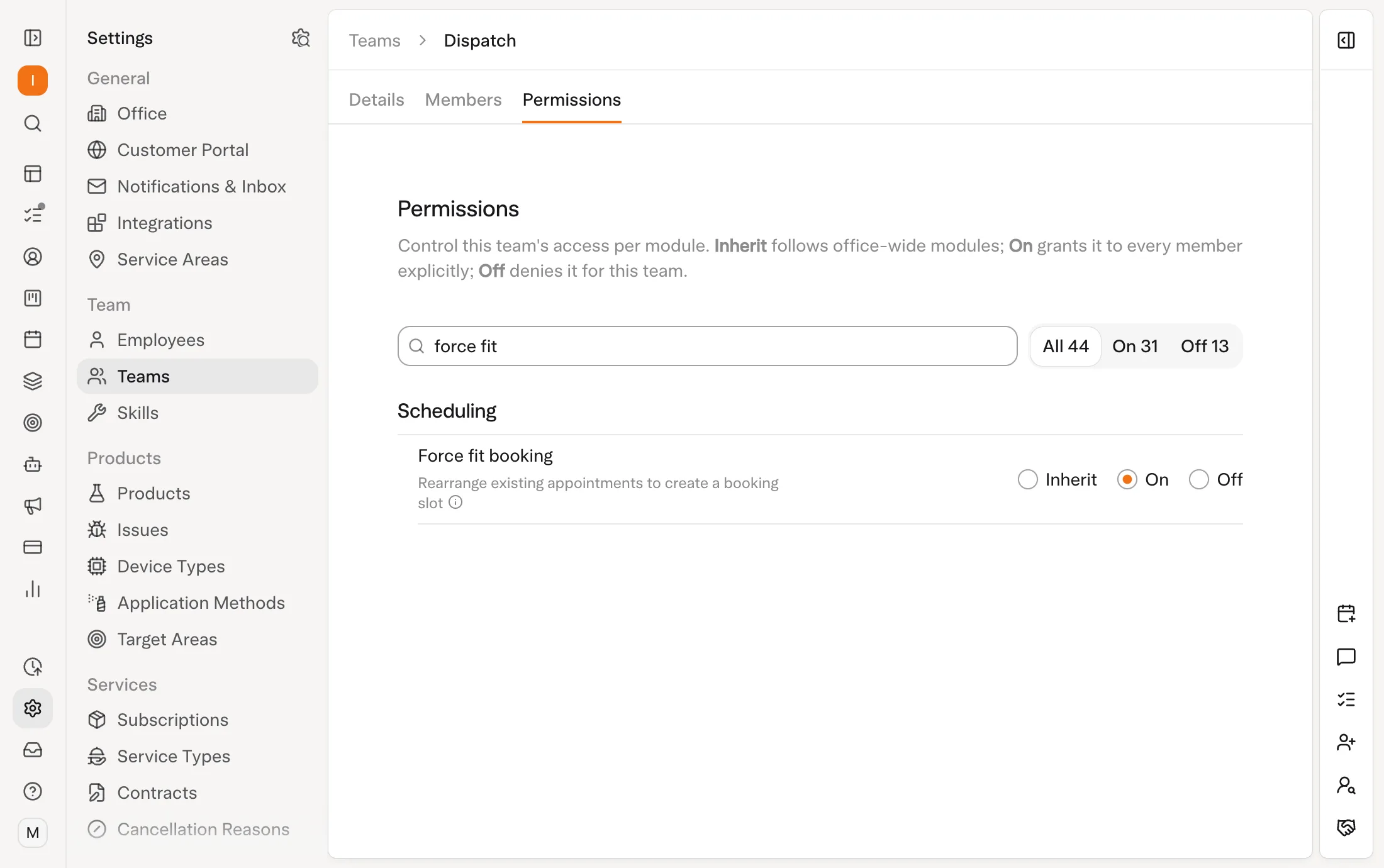 Solea app: Capacity planning (demo data)