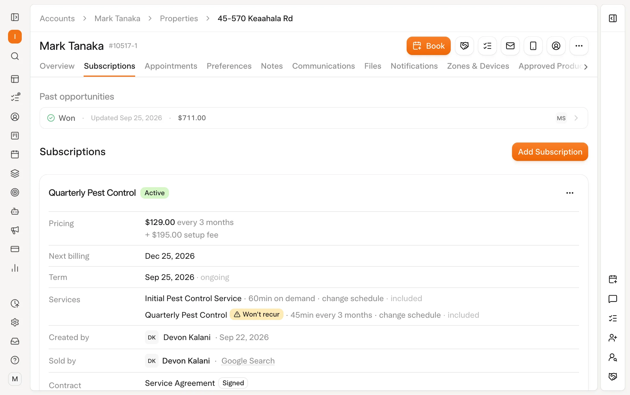 Solea app: Scheduling & dispatch (demo data)