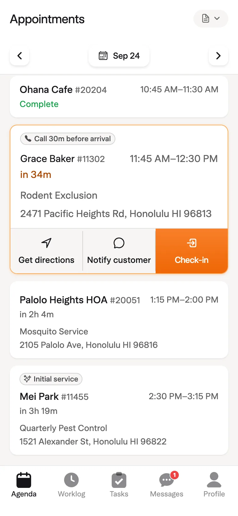 Solea technician app: Field mobile app (demo data)