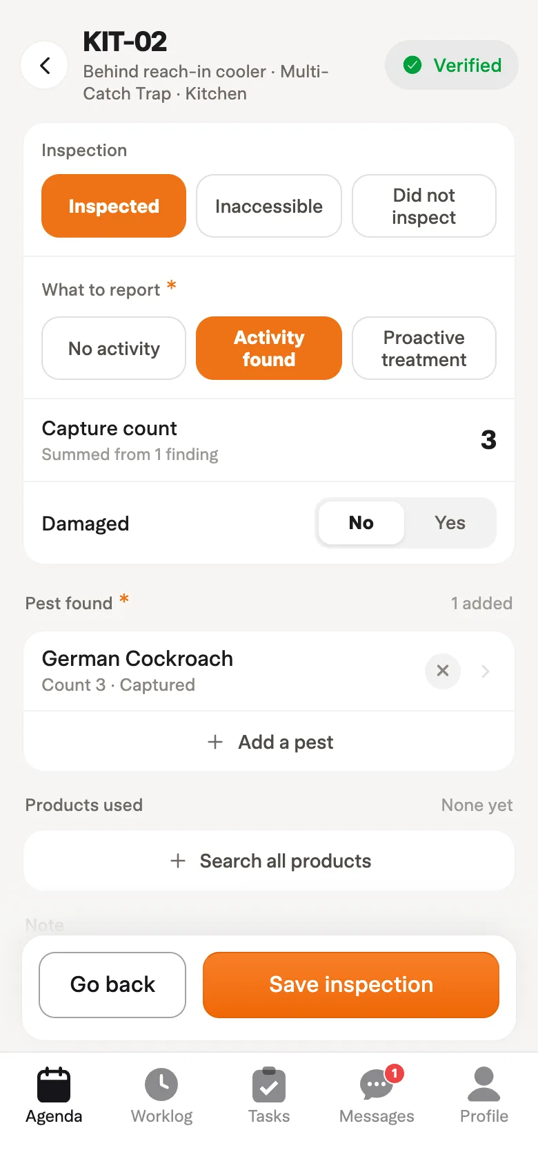 Solea technician app: Inspections & compliance (demo data)